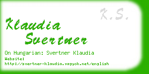 klaudia svertner business card